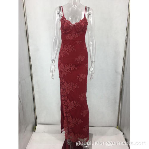 Formal Dresses Long Sexy V-neck Lady Formal Evening Red Dress Factory